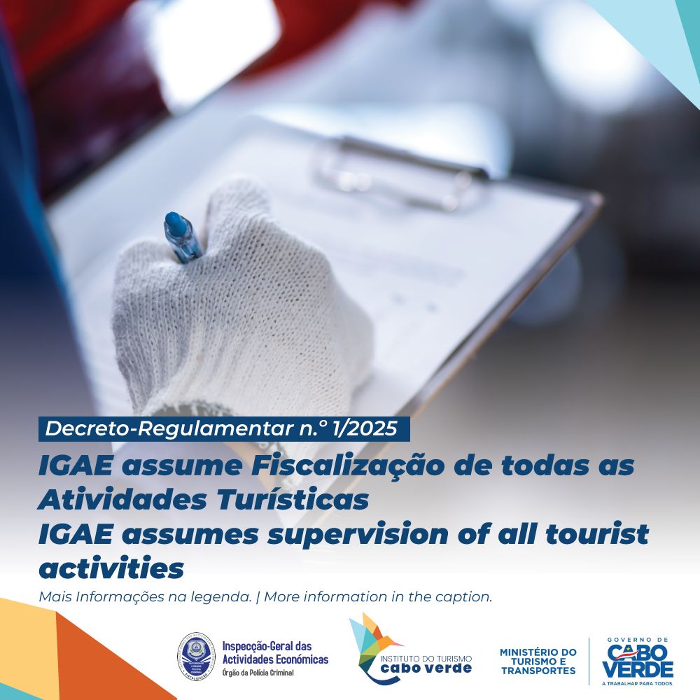 Atividades turísticas em Cabo Verde passam a ser fiscalizadas pela Inspeção-Geral das Atividades&nbsp;Económicas